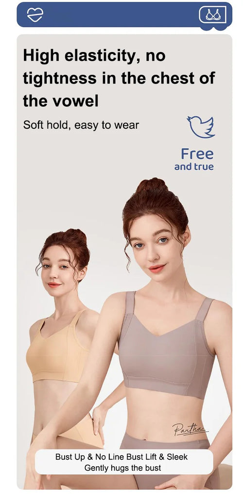 Anti-sagging large breast support Ice Silk bra ( Pack of 3 )