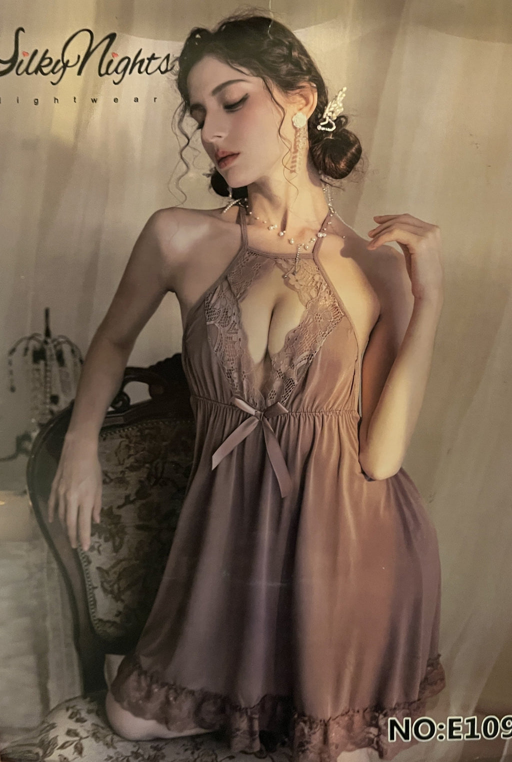 Elegant Deep V Nighty