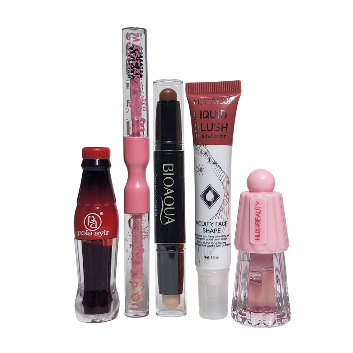 Class Shop Pack o5 pcs Deals Keychain Style lip gloss & Water Light lip gloss & Stick Concealer & Liquid Blusher & Pop lip gloss