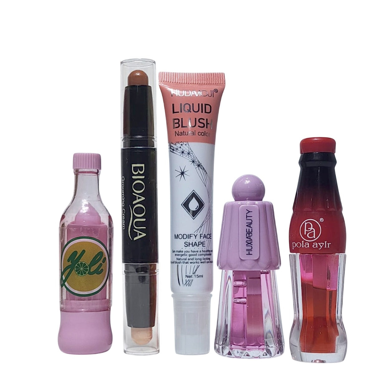 Class Shop Pack of 5 Deals Keychain Style lip gloss & Water Light lip gloss & Stick Concealer & Liquid Blusher & Pop lip gloss