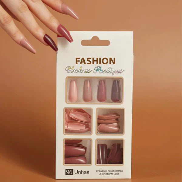 3 In 1  New Makeup Deal Kathleen 6 pcs  Lip Liner Pencil +Sunisa 6pcs  Nail Polish+96 pcs Fake Nails