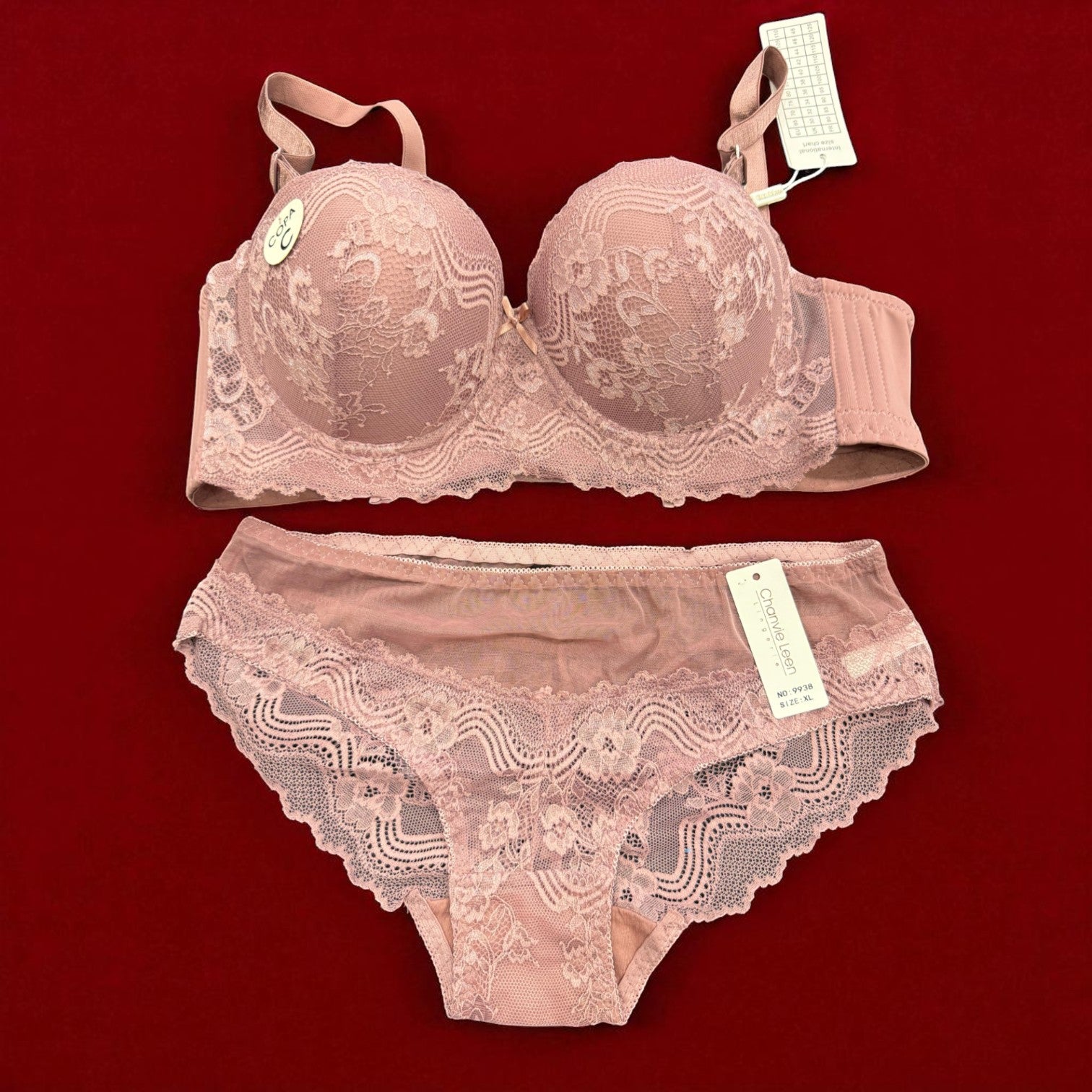 Elegance Lace Padded Bra & Panty Set